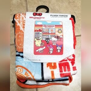 Sanrio Hello Kitty & Friends Kawaii Mart 45 x 60 Inch Plush Throw Blanket